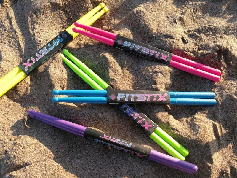 FITSTIX عصي FITSTIX لتمارين اللياقة البدنية والتمارين الهوائية، عصي الطبول، تصميم قوي وخفيف الوزن يجعلها إضافة ممتعة لأي روتين أو فصل تمرين. - Image 3